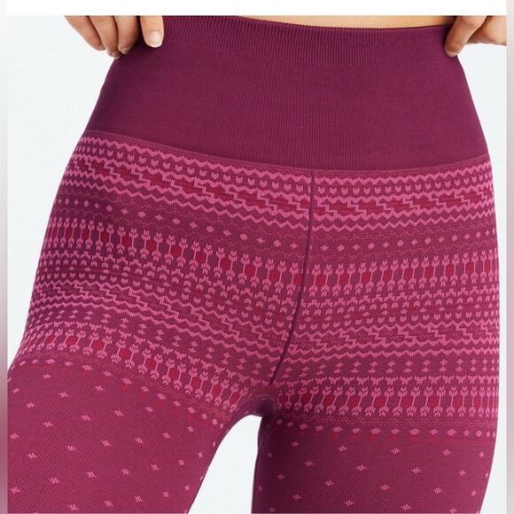 Fabletics Holly Outfit Christmas Fair Isle Long Sleeve Top /Leggings Long John’s - Picture 5 of 9